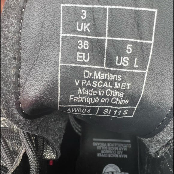 NWOB Dr Martens V Pascal Vegan Metallic Embossed Snake Print Boots Size 5-6 36EU - Picture 11 of 11